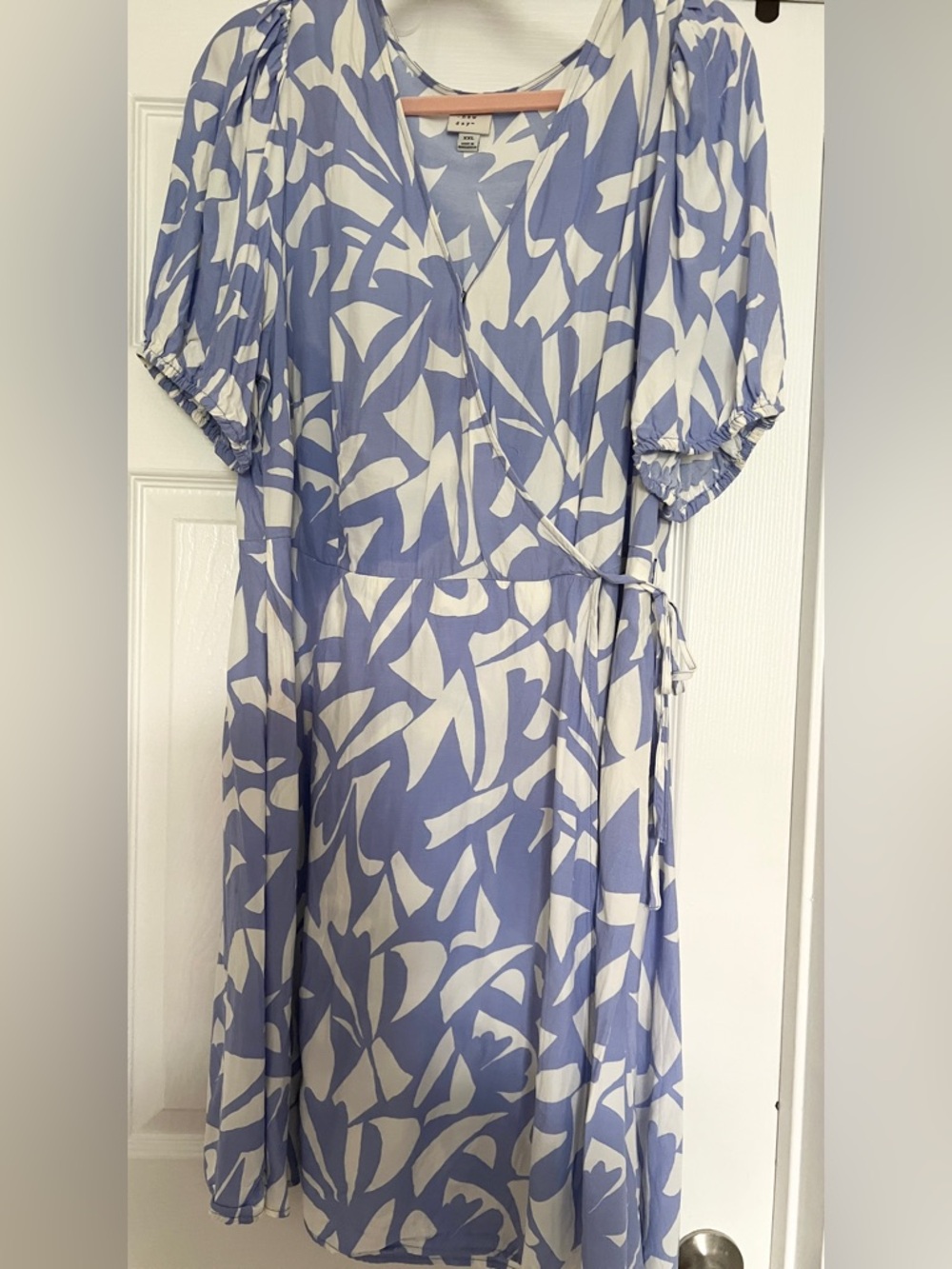 A New Day Blue Floral Wrap Dress